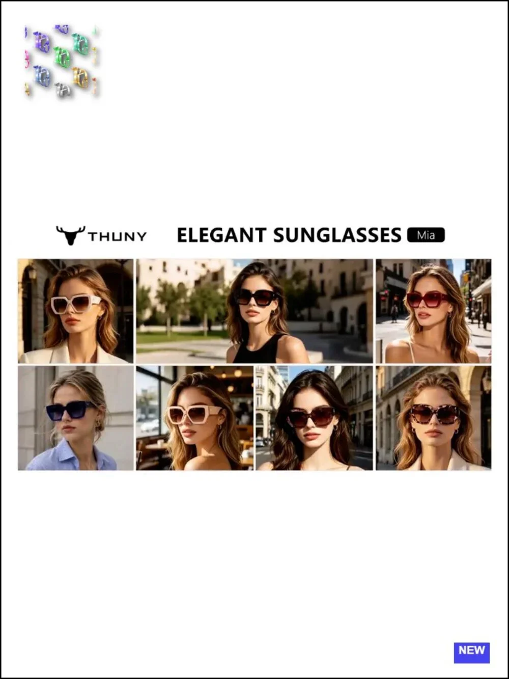 Oversized Acetate Square Sunglasses UV400 Protection for Women Travel Driving